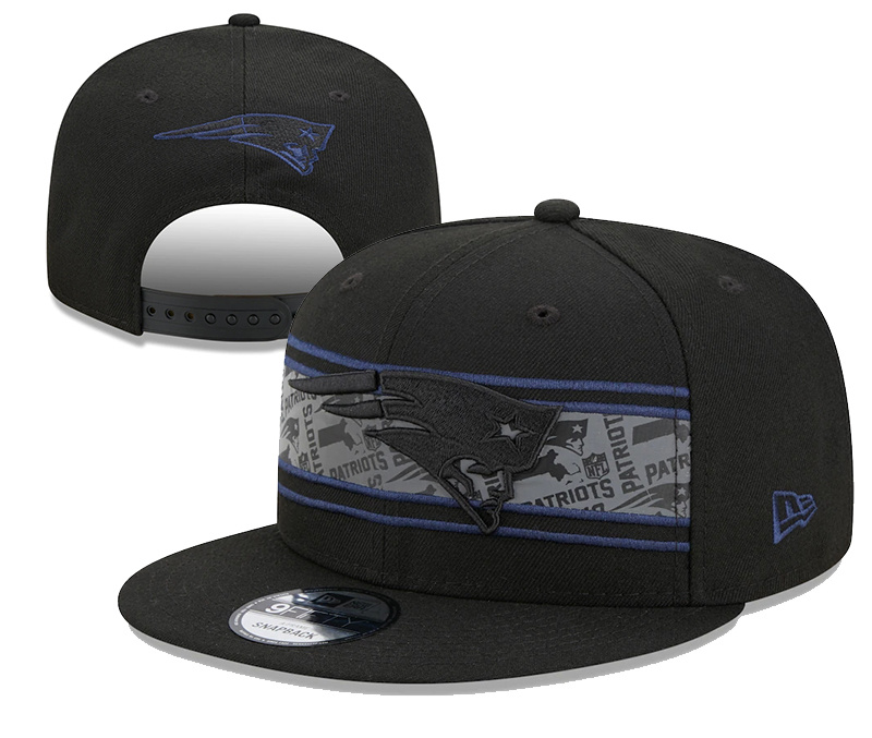 Patriots Team Logo Black Adjustable Hat YD