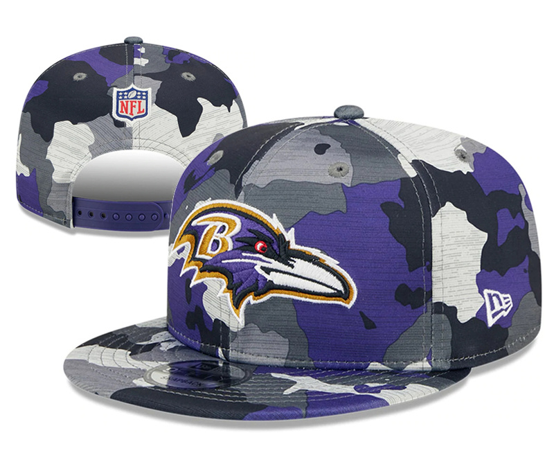 Ravens Team Logo Camo Adjustable Hat YD