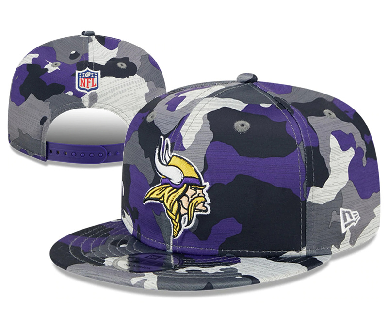 Vikings Team Logo Camo Adjustable Hat YD