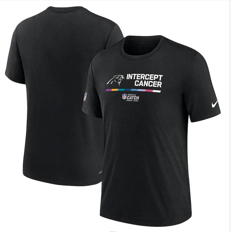 Carolina Panthers Nike 2022 NFL Crucial Catch Performance T-Shirt Black