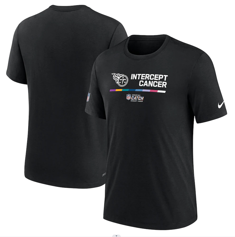 Tennessee Titans Nike 2022 NFL Crucial Catch Performance T-Shirt Black