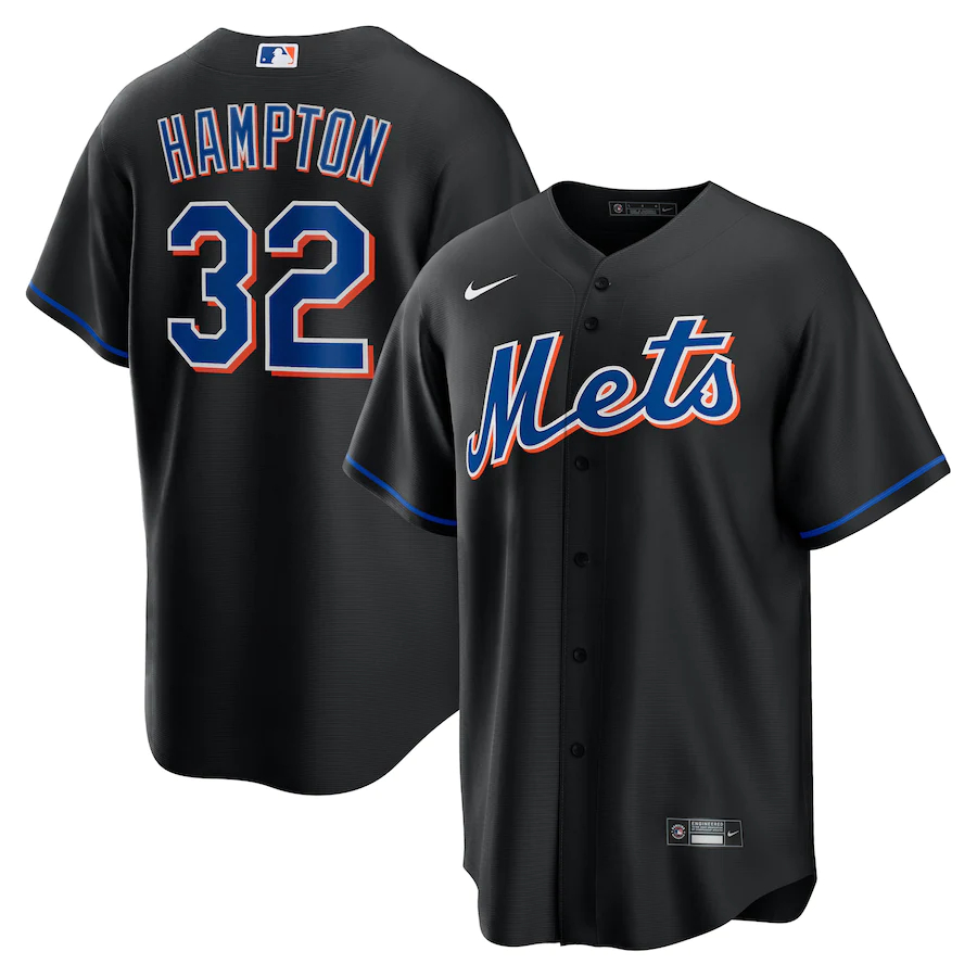 Mets 32 Mike Hampton Black Nike 2022 Alternate Cool Base Jersey