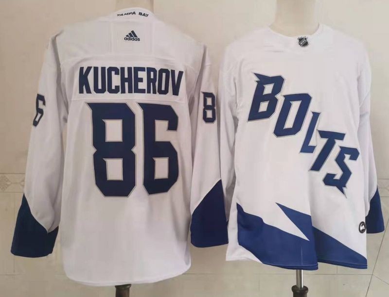 Lightning 86 Nikita Kucherov White Adidas Jersey