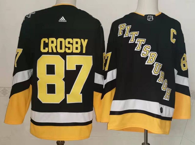 Penguins 87 Sidney Crosby Black 2022 Alternate Adidas Jersey