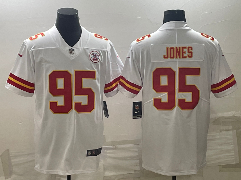 Nike Chiefs 95 Chris Jones White Vapor Untouchable Limited Jersey