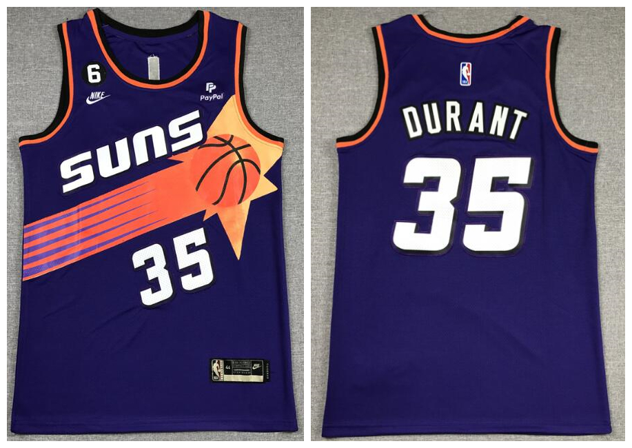 Suns 35 Kevin Durant Purple Nike City Edition Swingman Jersey