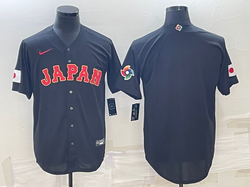 Japan Blank Black Nike 2023 World Baseball Classic Jersey