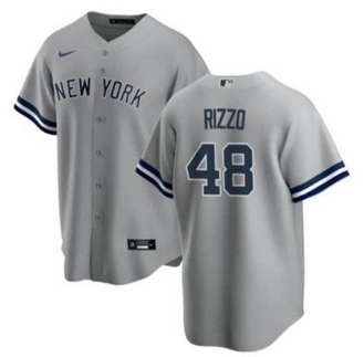 Yankees 48 Anthony Rizzo Gray Nike Cool Base Jersey