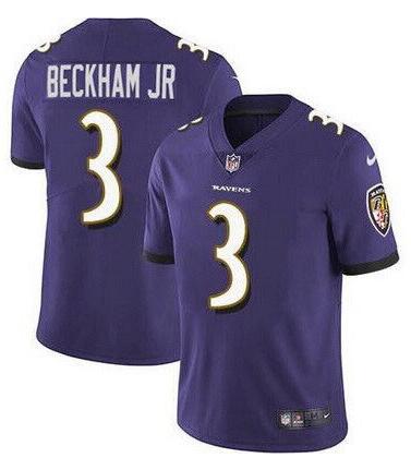 Nike Ravens 3 Odell Beckham Jr Purple Vapor Untouchable Limited Jersey
