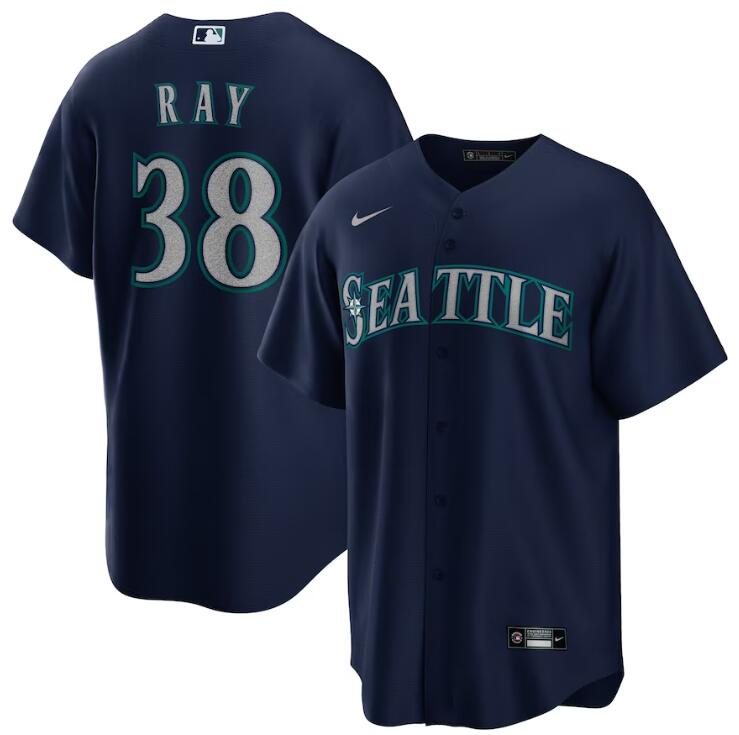 Mariners 38 Robbie Ray Navy Nike Cool Base Jersey