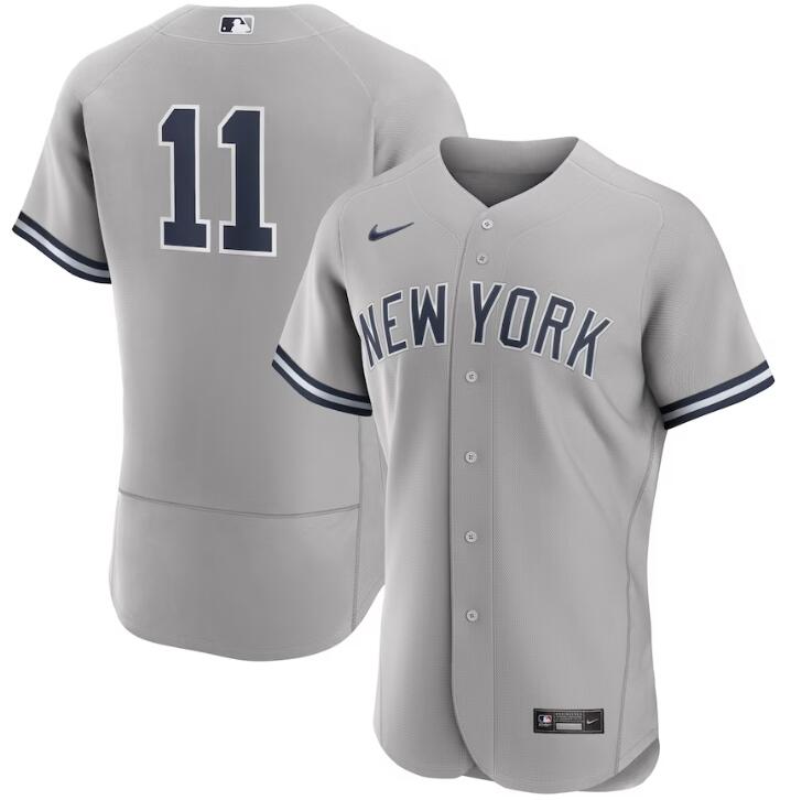 Yankees 11 Anthony Volpe Gray Nike Flexbase Jersey