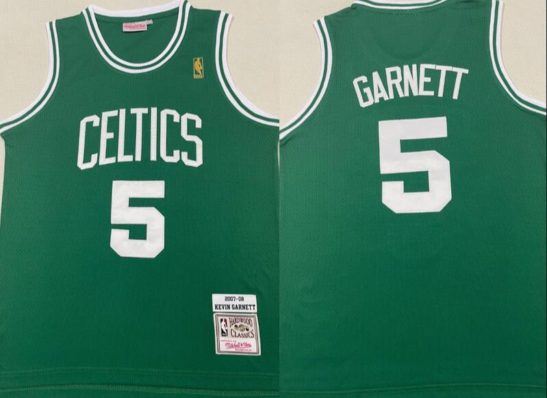 Celtics 5 Kevin Garnett Green 2007-08 Hardwood Classics Swingman Jersey