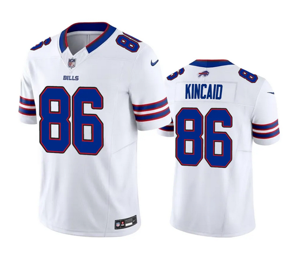 Nike Bills 86 Dalton Kincaid White 2023 NFL Draft Vapor Limited Jersey