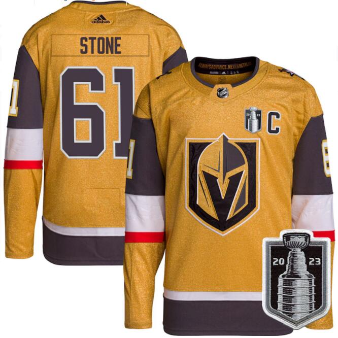 Vegas Golden Knights 61 Mark Stone Gold 2023 Stanley Cup Final Adidas Jersey