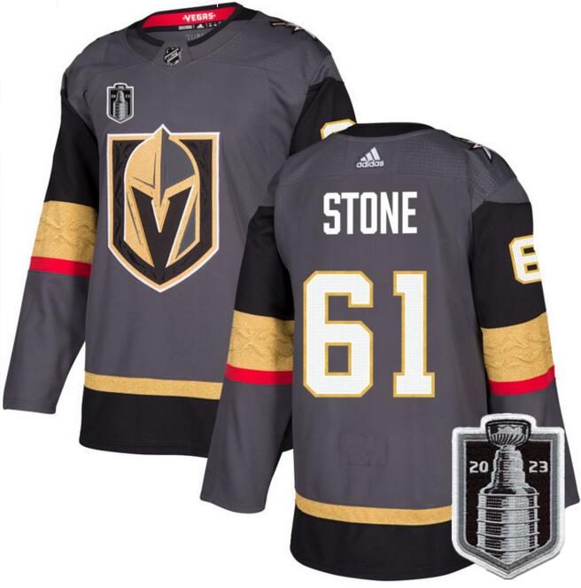 Vegas Golden Knights 61 Mark Stone Gray 2023 Stanley Cup Final Adidas Jersey