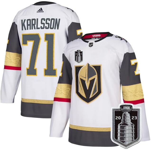 Vegas Golden Knights 71 William Karlsson White 2023 Stanley Cup Final Adidas Jersey