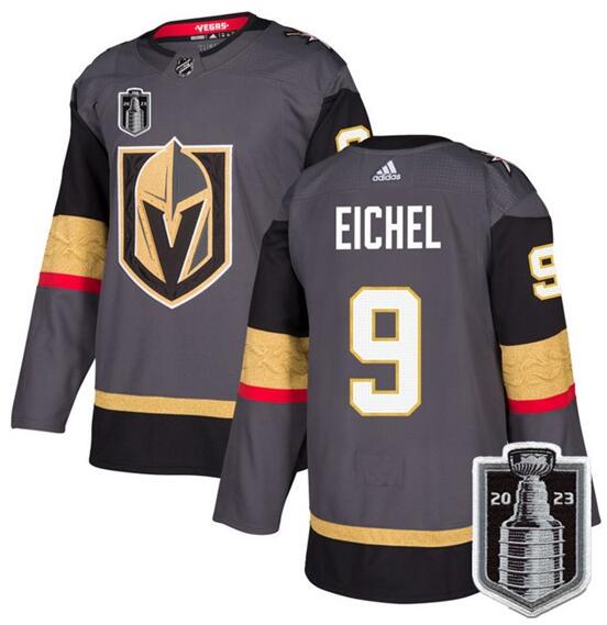Vegas Golden Knights 9 Jack Eichel Gray 2023 Stanley Cup Final Adidas Jersey
