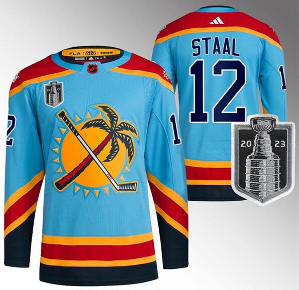 Panthers 12 Eric Staal Blue 2023 Stanley Cup Final Reverse Retro Adidas Jersey