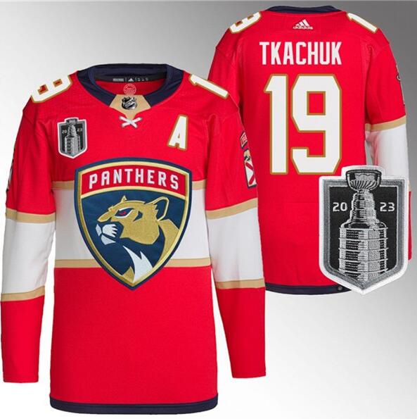 Panthers 19 Matthew Tkachuk Red 2023 Stanley Cup Final Adidas Jersey