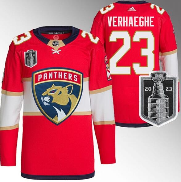 Panthers 23 Carter Verhaeghe Red 2023 Stanley Cup Final Adidas Jersey