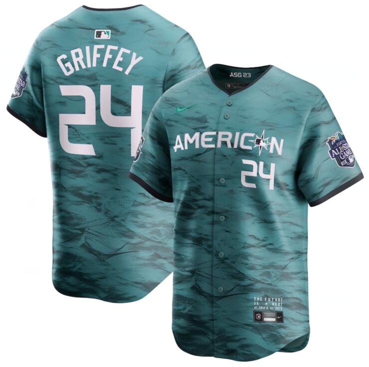 American League 24 Ken Griffey Jr. Teal Nike 2023 MLB All-Star Game Jersey