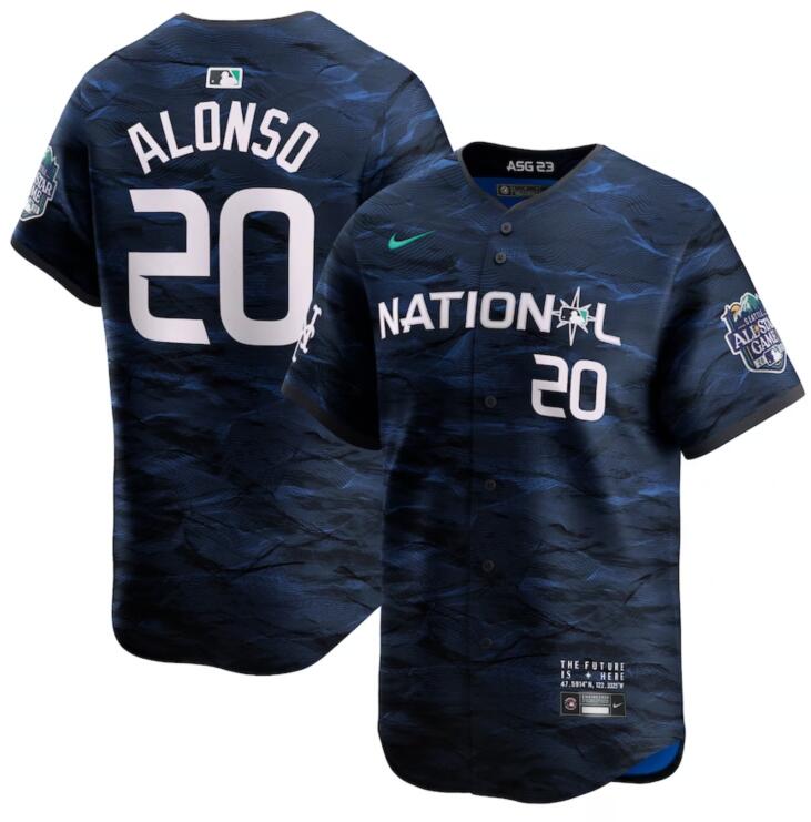 National League 20 Pete Alonso Royal Nike 2023 MLB All-Star Game Jersey