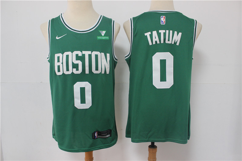 Celtics 0 Jayson Tatum Green Nike Swingman Jersey