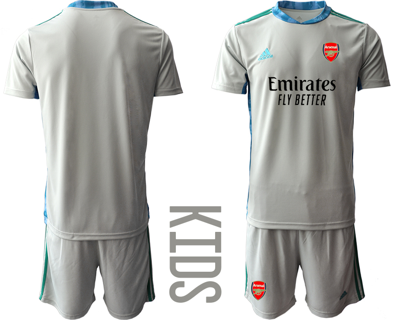 2020-21 Arsenal Gray Youth Goalkeeper Soccer Jersey