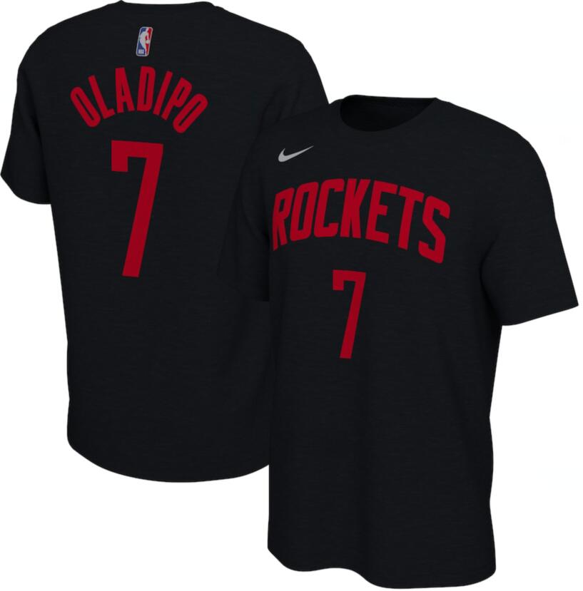 Men's Houston Rockets Victor Oladipo Nike Black 2020-21 Earned Edition Name & Number T-Shirt