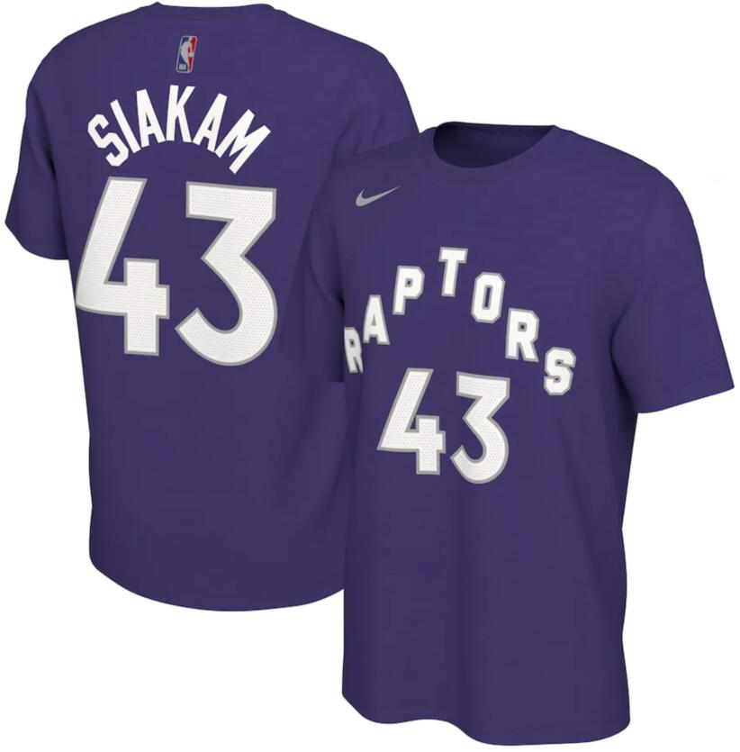 Men's Toronto Raptors Pascal Siakam Nike Purple 2020-21 Earned Edition Name & Number T-Shirt