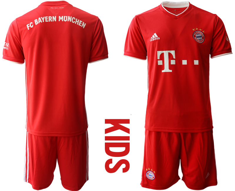 2020-21 Bayern Munich Youth Home Soccer Jersey