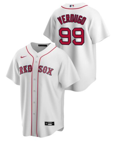 Red Sox 99 Alex Verdugo White Cool Base Jersey