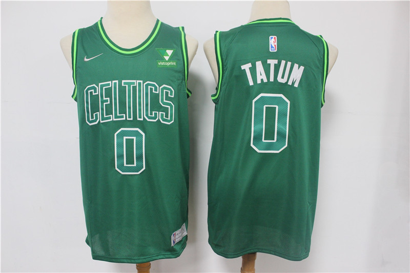 Celtics 0 Jayson Tatum Green 2021 Earned Edition Swingman Jersey