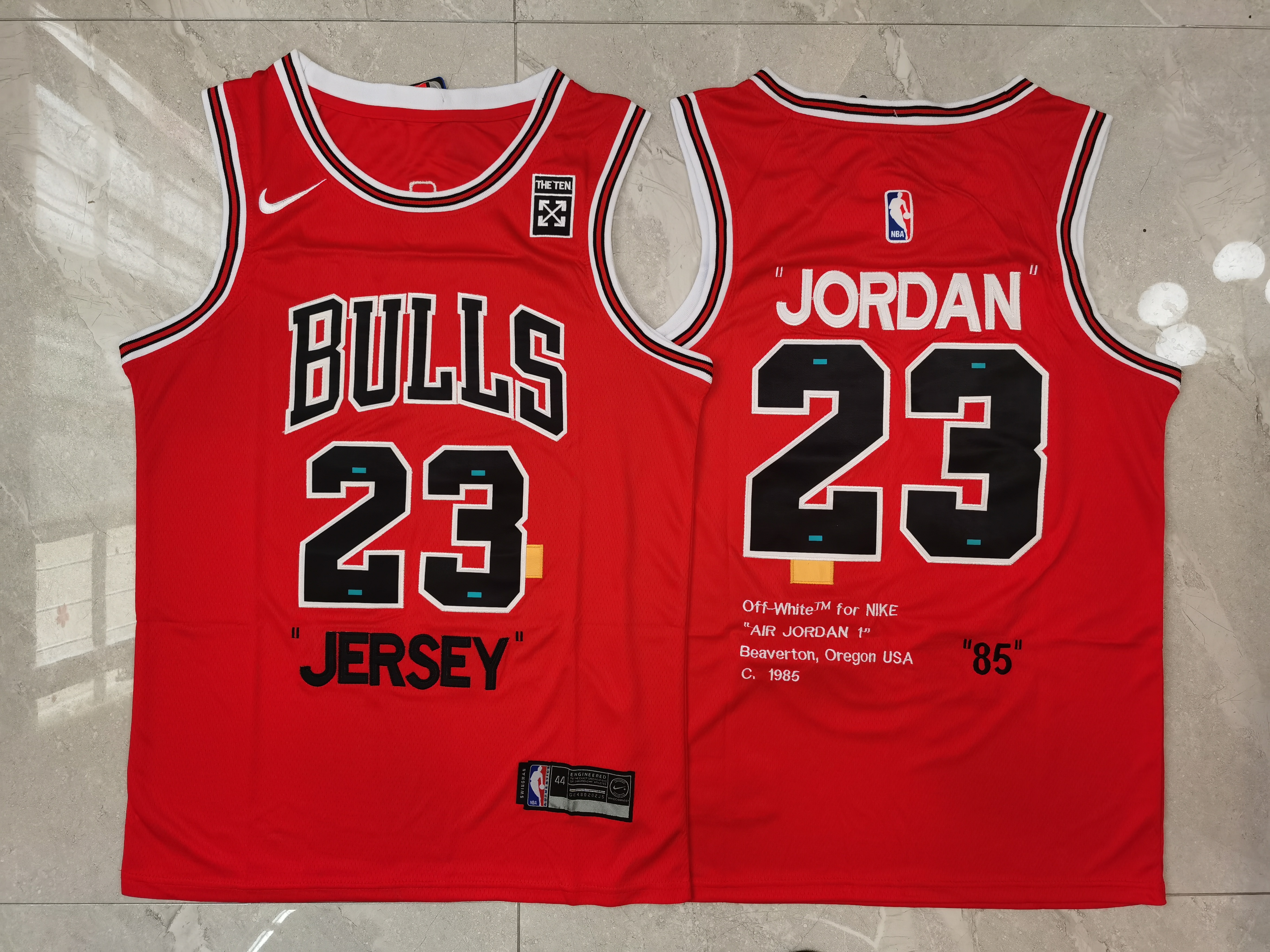 Bulls 23 Michael Jordan Red Nike "85" Swingman Jersey