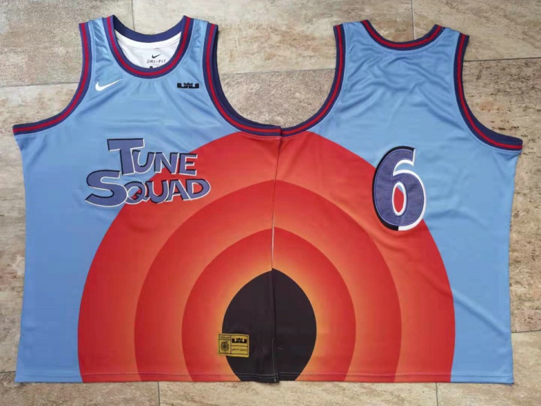 Tune Squad 6 James Blue Nike Stitched Movie Basketball Jersey