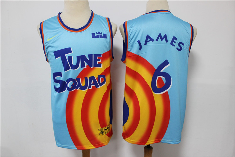 Tune Squad 6 James Blue Nike Stitched Movie Basketball Jersey