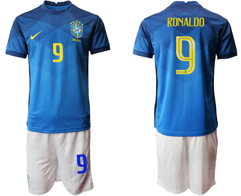 2020-21 Brazil 9 RONALDO Away Soccer Jersey