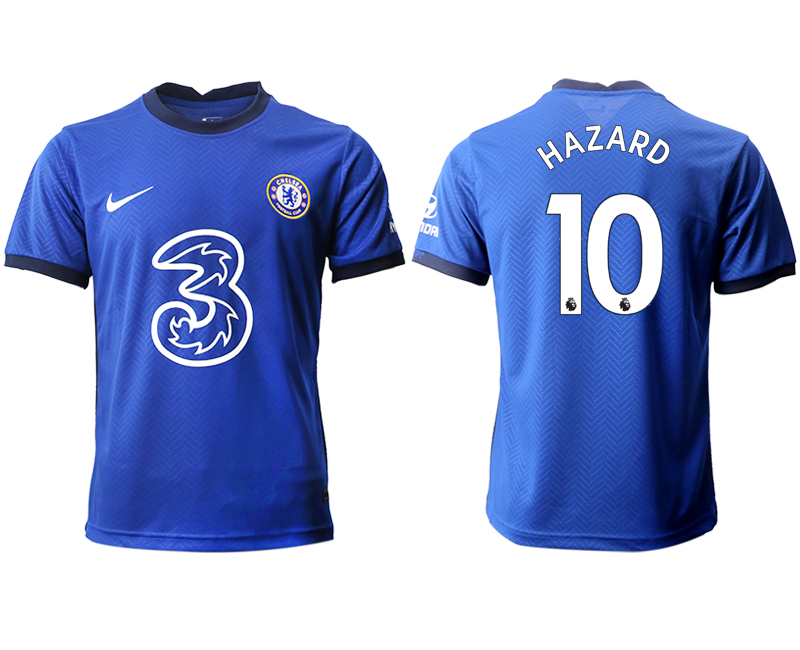 2020-21 Chelsea 10 HAZARD Home Thailand Soccer Jersey