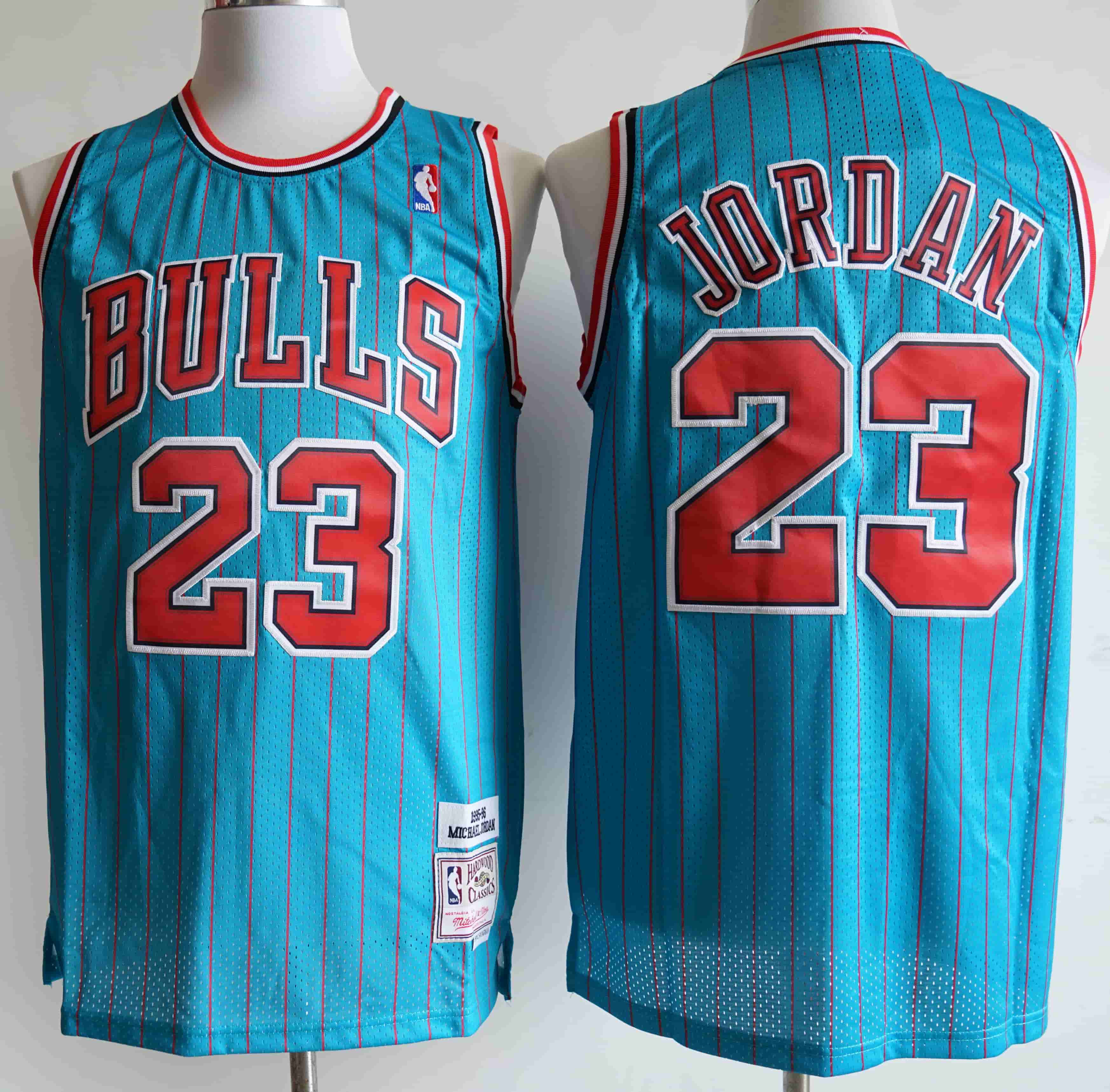 Bulls 23 Michael Jordan Blue 1995-96 Hardwood Classics Swingman Jersey