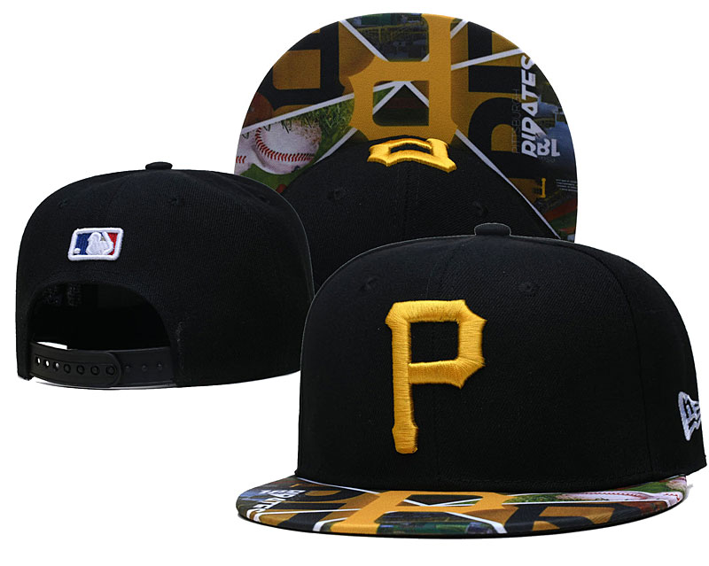 Pirates Team Logos Black Adjustable Hat LH