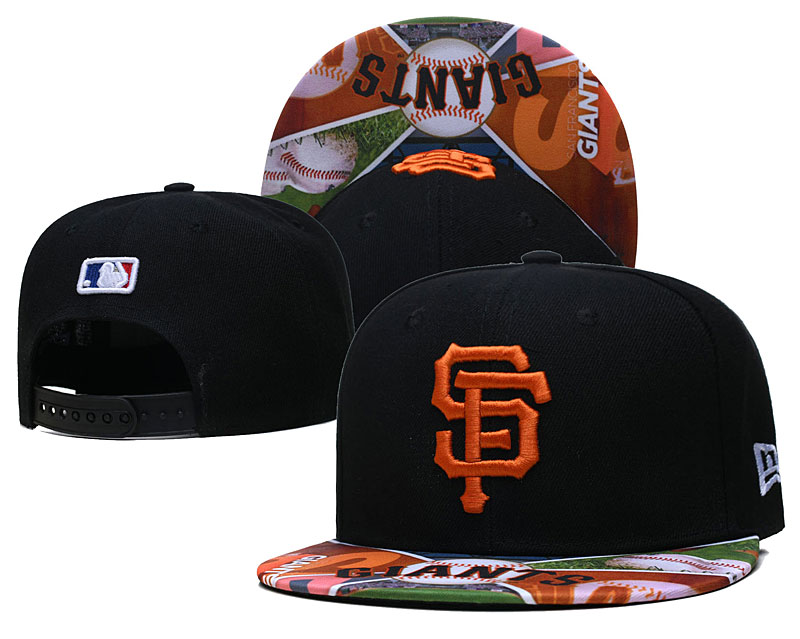 San Francisco Giants Team Logos Black Adjustable Hat LH
