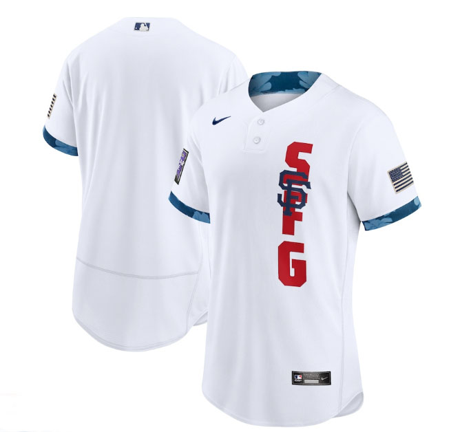 San Francisco Giants Blank White Nike 2021 MLB All-Star Flexbase Jersey