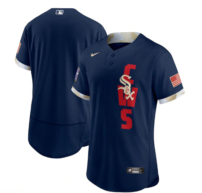 White Sox Blank Navy Nike 2021 MLB All-Star Flexbase Jersey