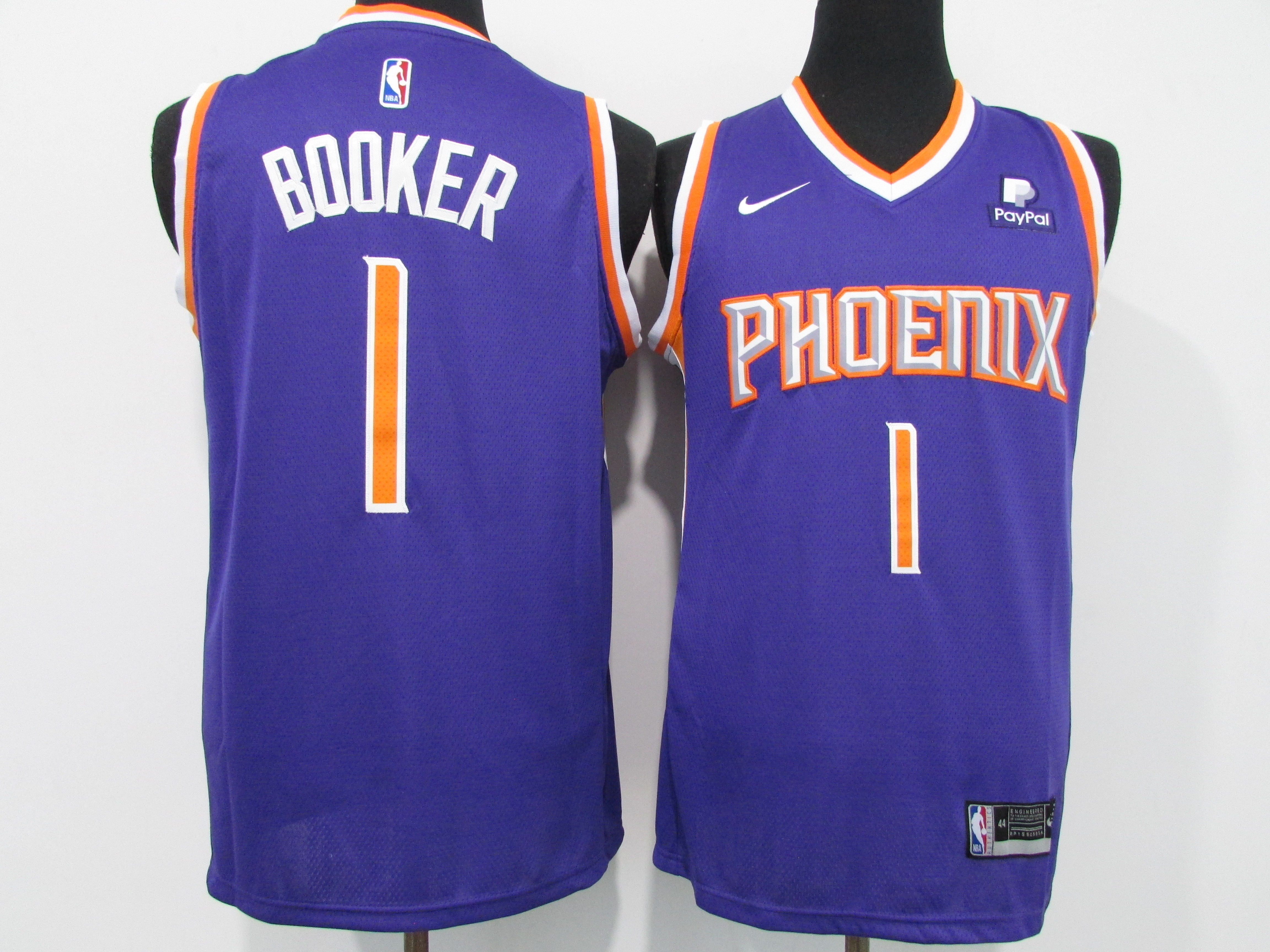 Suns 1 Devin Booker Purple Nike 2020-21 City Edition Swingman jersey