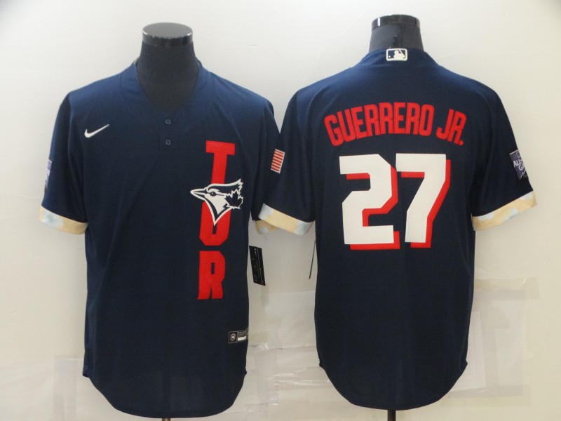 Jays 27 Vladimir Guerrero Jr. Navy Nike 2021 MLB All-Star Cool Base Jersey