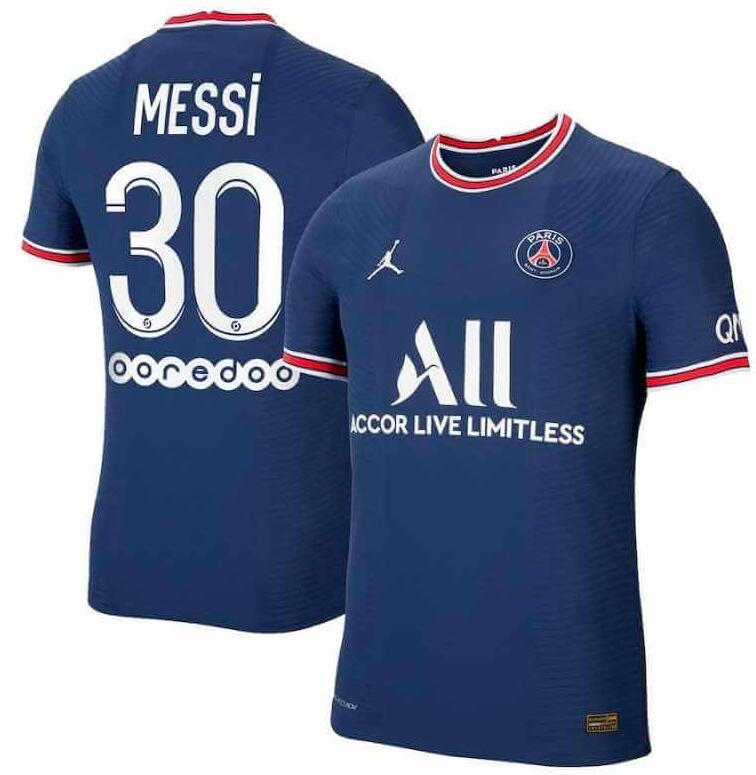 2021-22 Paris Saint-Germain 30 LIONEL MESSI Home Soccer Jersey