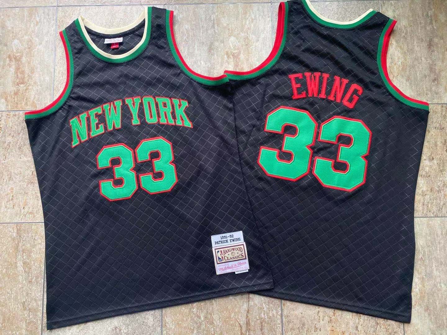 Knicks 33 Patrick Ewing Black 1991-92 Hardwood Classics Jersey