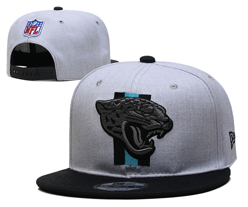 Jaguars Team Logo Gray Black Adjustable Hat YD