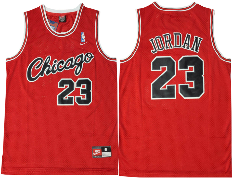 Bulls 23 Michael Jordan Red Nike Swingman Jersey
