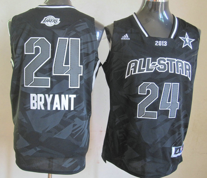 2013 All Star West 24 Bryant Black Jerseys